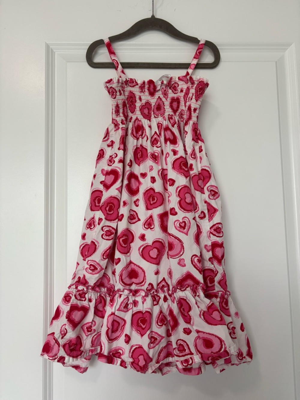 Hanna Andersson Fresh Air Sundress Girls 6-7 120 cm Hearts Cotton Summer‎ - Picture 4 of 5